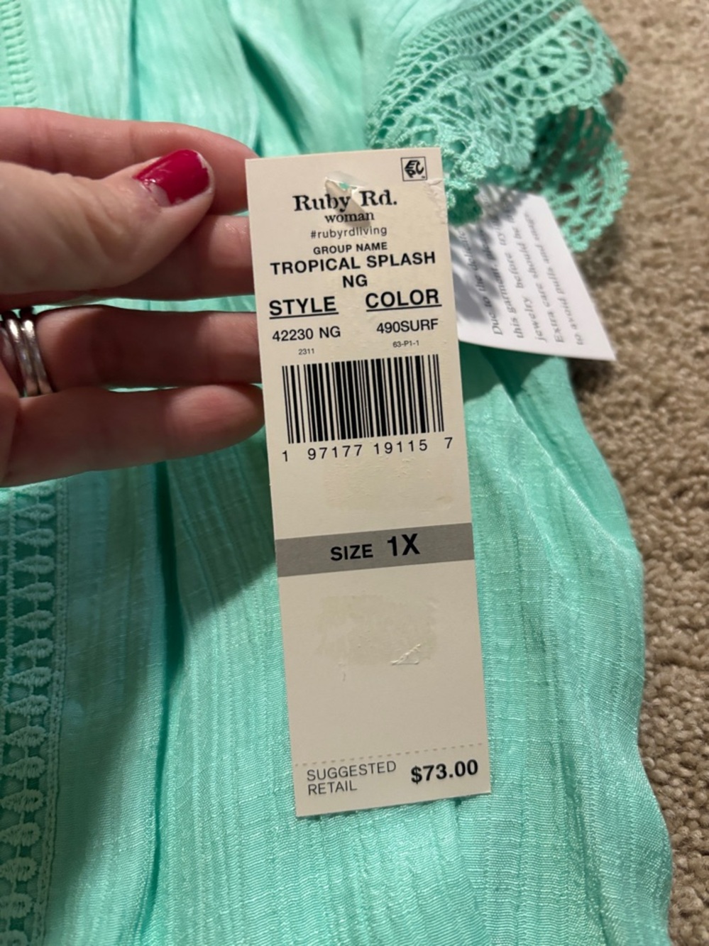 Ruby Rd. Woman cardigan, 1X - Picture 4 of 4